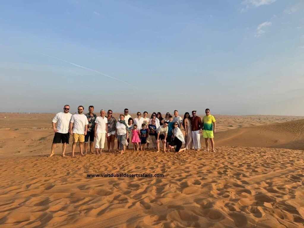 Group phot while on Desert Safari tour with us