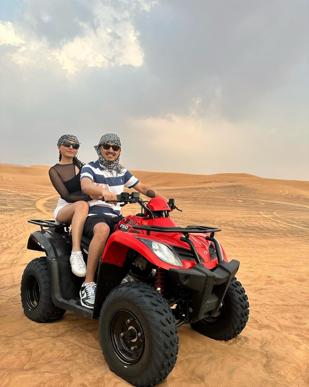 Copple ride quad bike in dubai desert safari